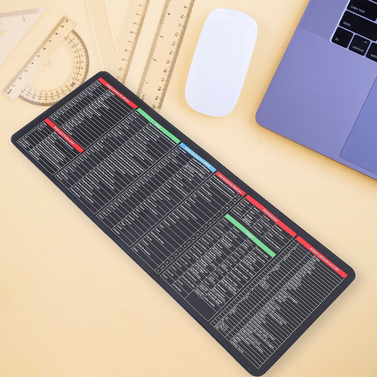 MKK+X41-Mat of Shortcut Keyboard Mouse Pad Mat Mouse Pads for Desk Quick Key Super Large Anti-slip Keyboard Pad Desk Accessories Desktop Mouse Pad Office Oversized Big Mouse Pad Rubber (80—30 Cm)