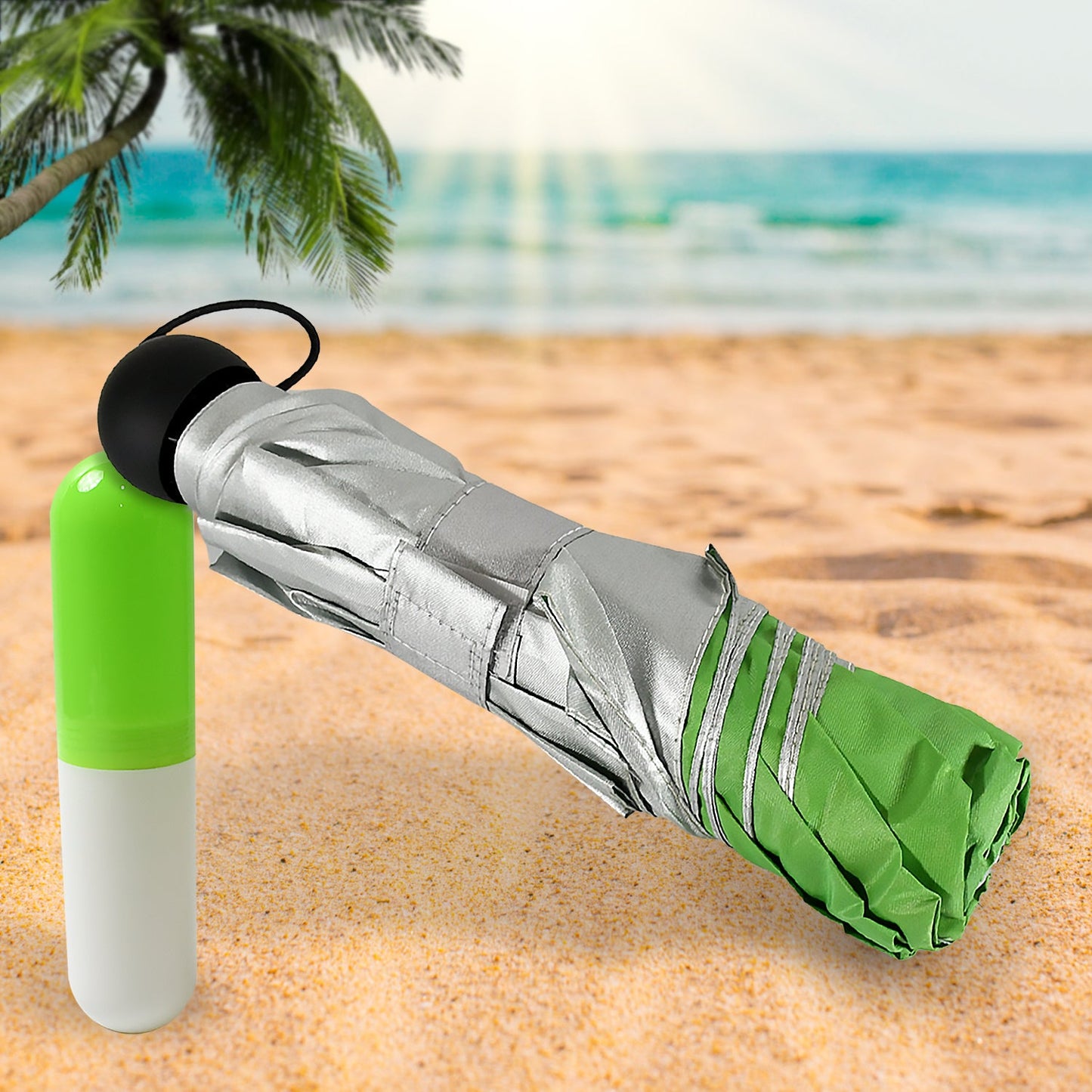 3-Fold Sun Protective Foldable Outdoor Umbrella – Lightweight UV & Rain Protection with Case for All Ages