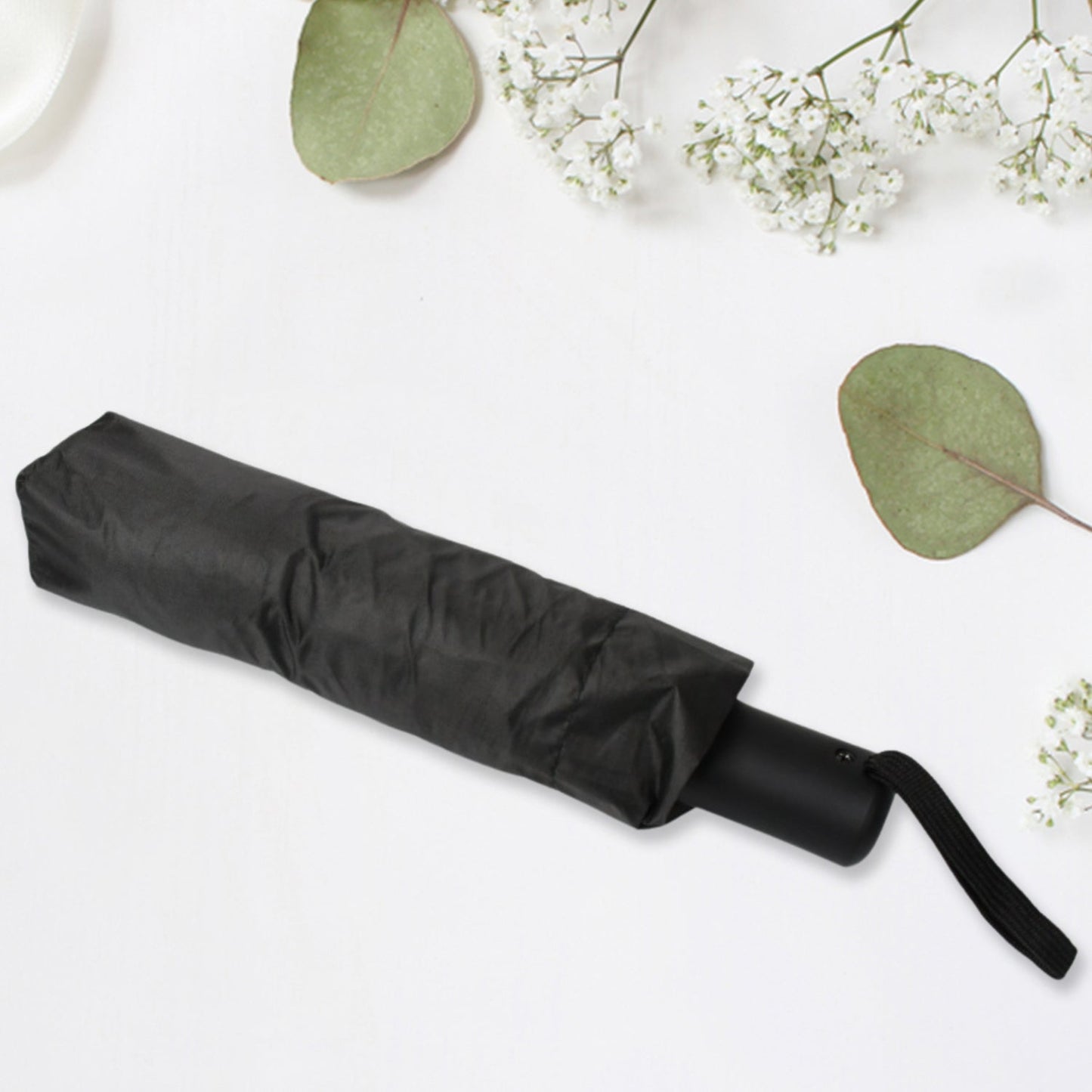 2 Fold Manual Open UmbrellaShaft & Wrist Straps | Easy to Hold & Carry | Umbrella for Women, Men & Kids