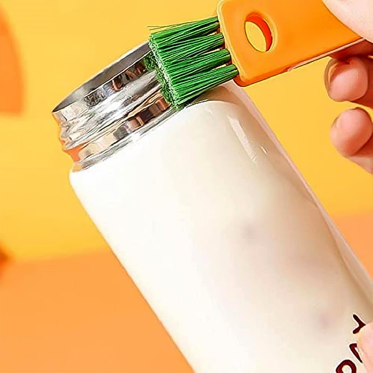 3-in-1 Multifunctional Bottle & Cup Cleaning Brush Set – Mini Glass, Lid & Cap Cleaner for Home Kitchen (1 Pc)