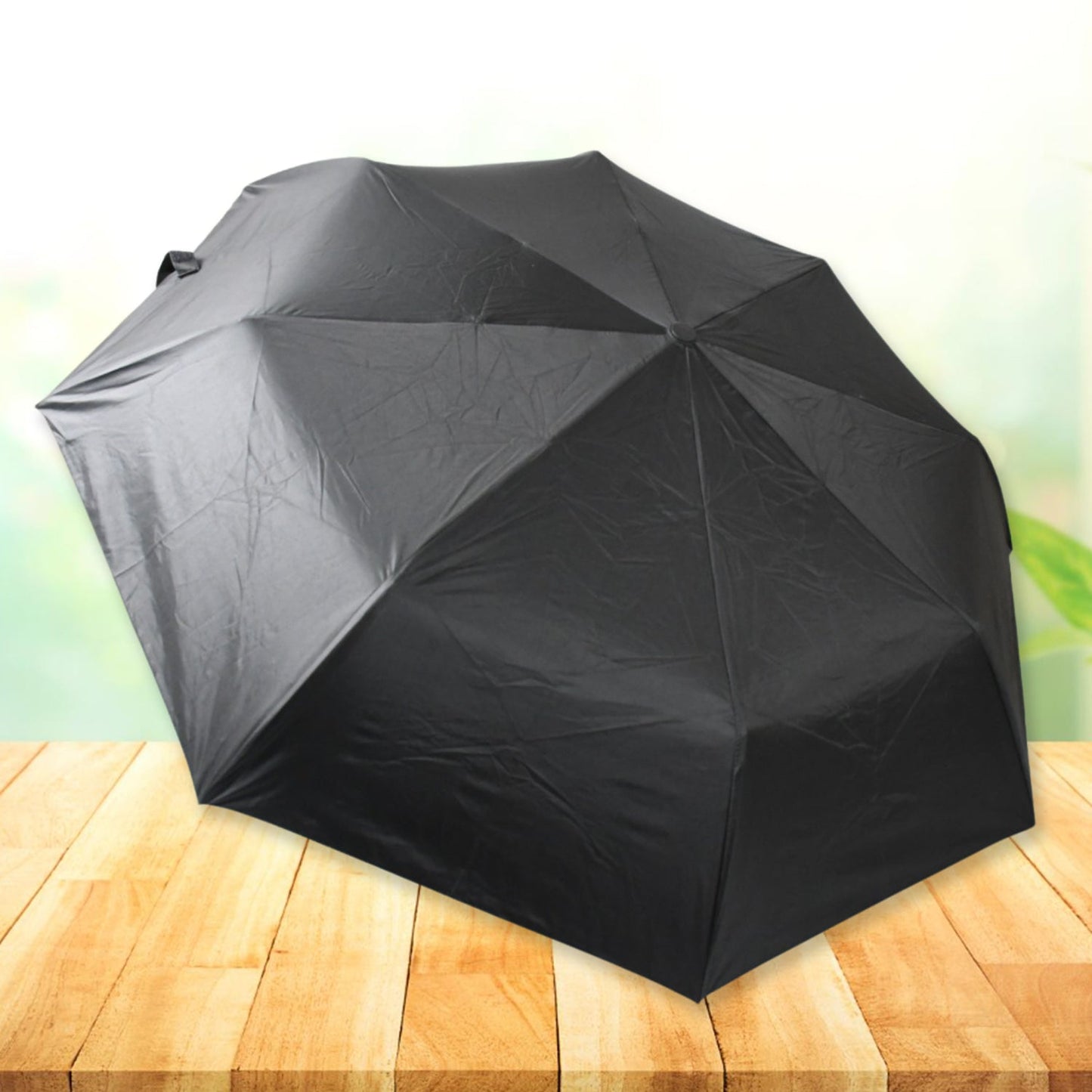 2 Fold Manual Open UmbrellaShaft & Wrist Straps | Easy to Hold & Carry | Umbrella for Women, Men & Kids