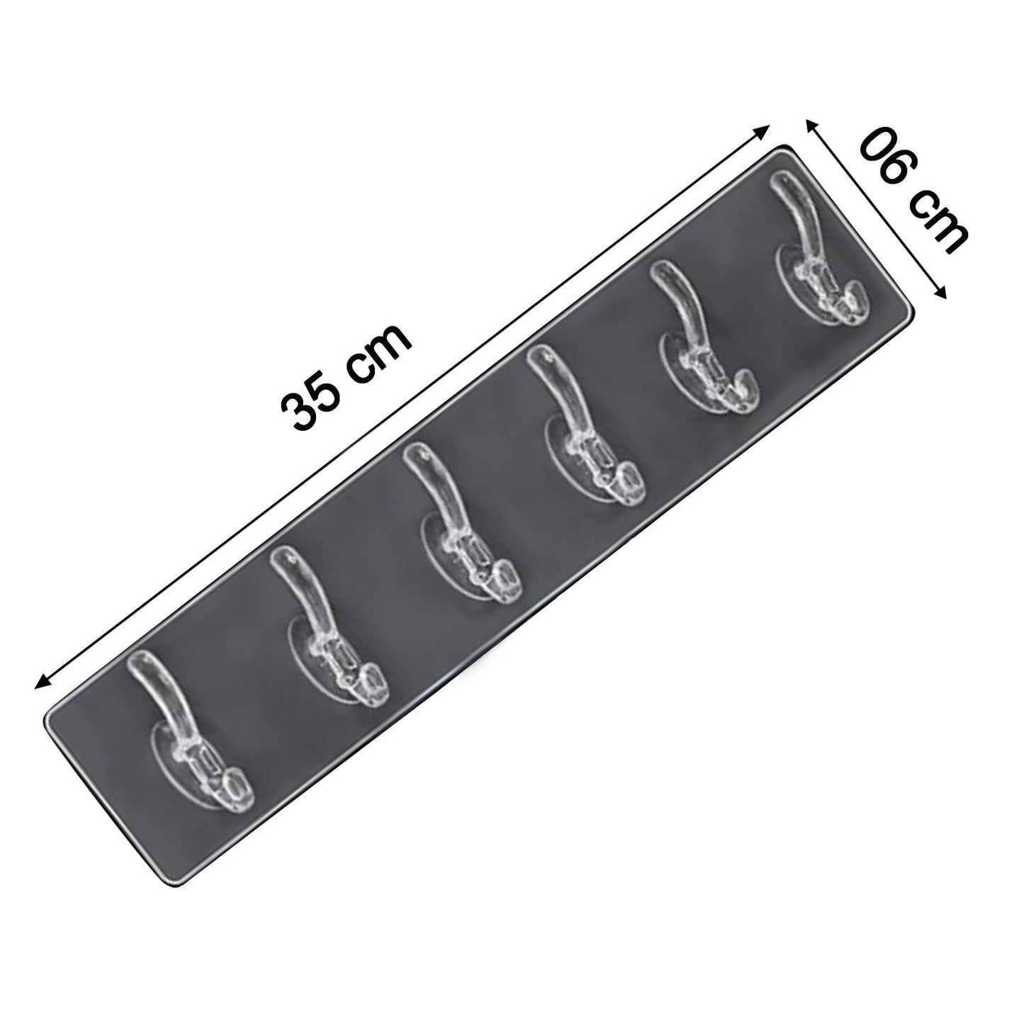 6 pcs Transparent Wall Hooks (1PCS) (X360)
