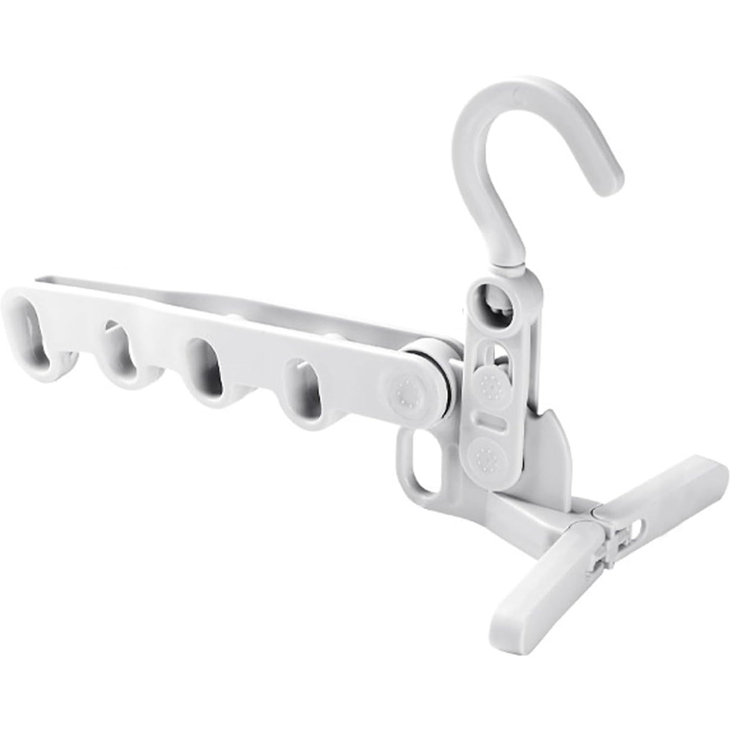 5 holes foldable clothes Hanger, travel clothes hanger, multifunctional clothes hanger, space-saving wall holder, clothes rack, robust clothes hanger for travel, indoors. (X947)