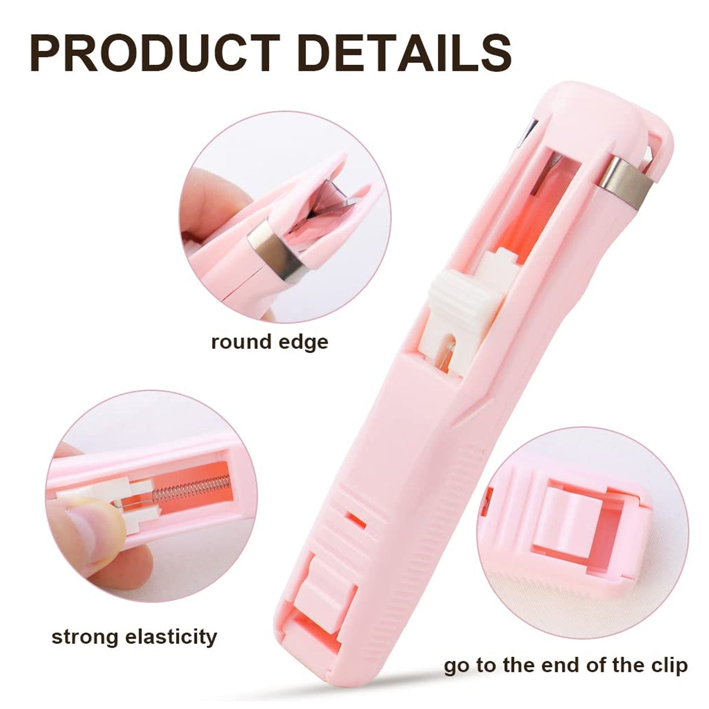 Portable Paper Clamp With 8 Pcs Clip Dispenser Handheld Paper Fast Clam (1 Set) (X510)