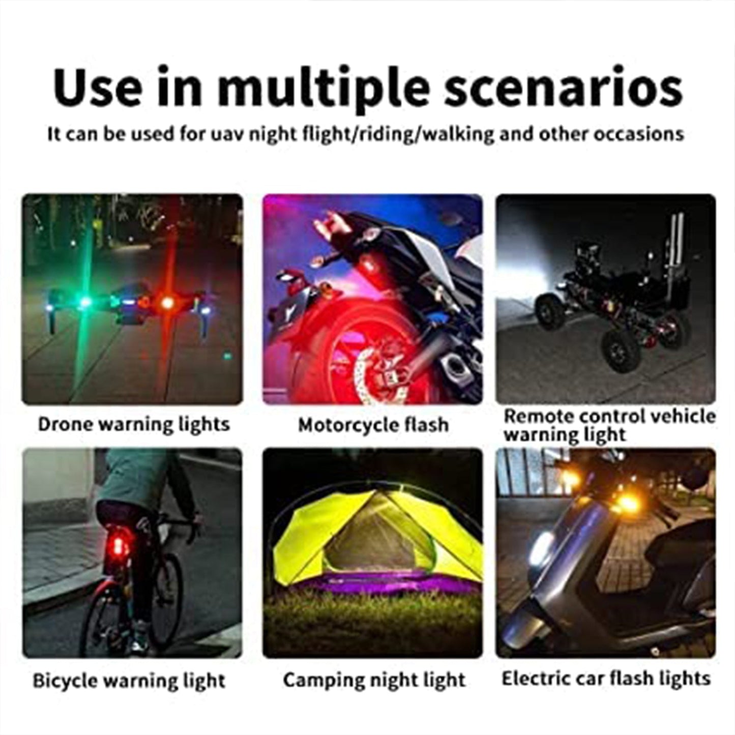 Mini LED Strobe Lights, Waterproof Lights, Lightweight RGB LED Lights Drone Strobe Lights Veicle Anti-Collision(X401)