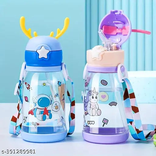 KIDZ WATER BOTTLE WITH STRAW (X886)