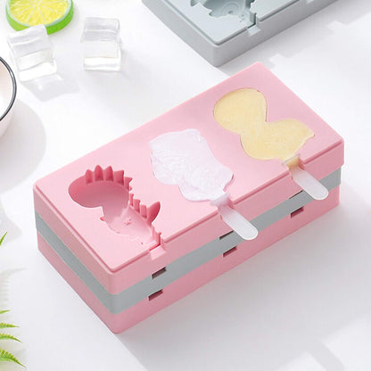 Silicone Popsicle Molds, Reusable Ice Cream Molds With Sticks And Lids. (Randome shape's) (X399)