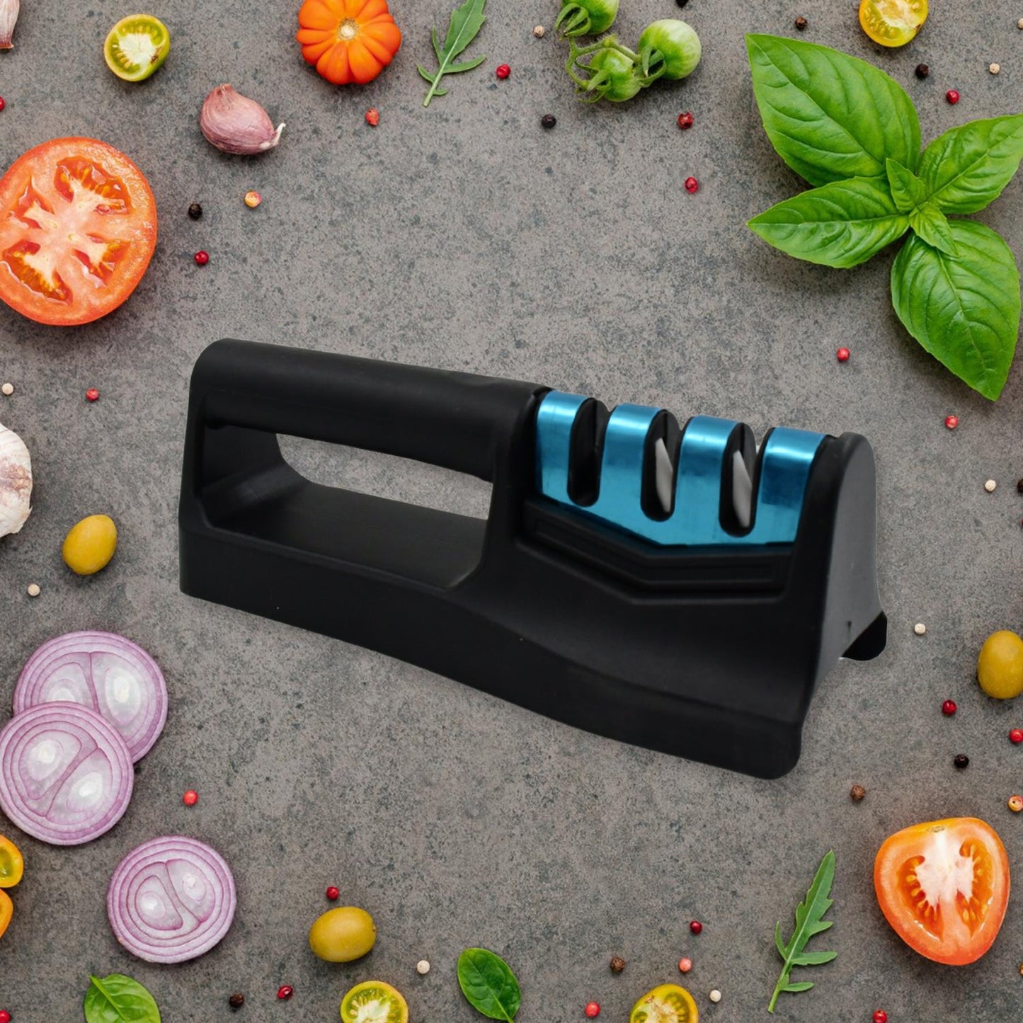 Knife Sharpener for Kitchen | Knife Sharpener Handheld Knives & Pocket Knife Sharpener | Knife Sharpener for Chefs & Serrated Knife (Chopper Not Included / 1 Pc) (X1001)