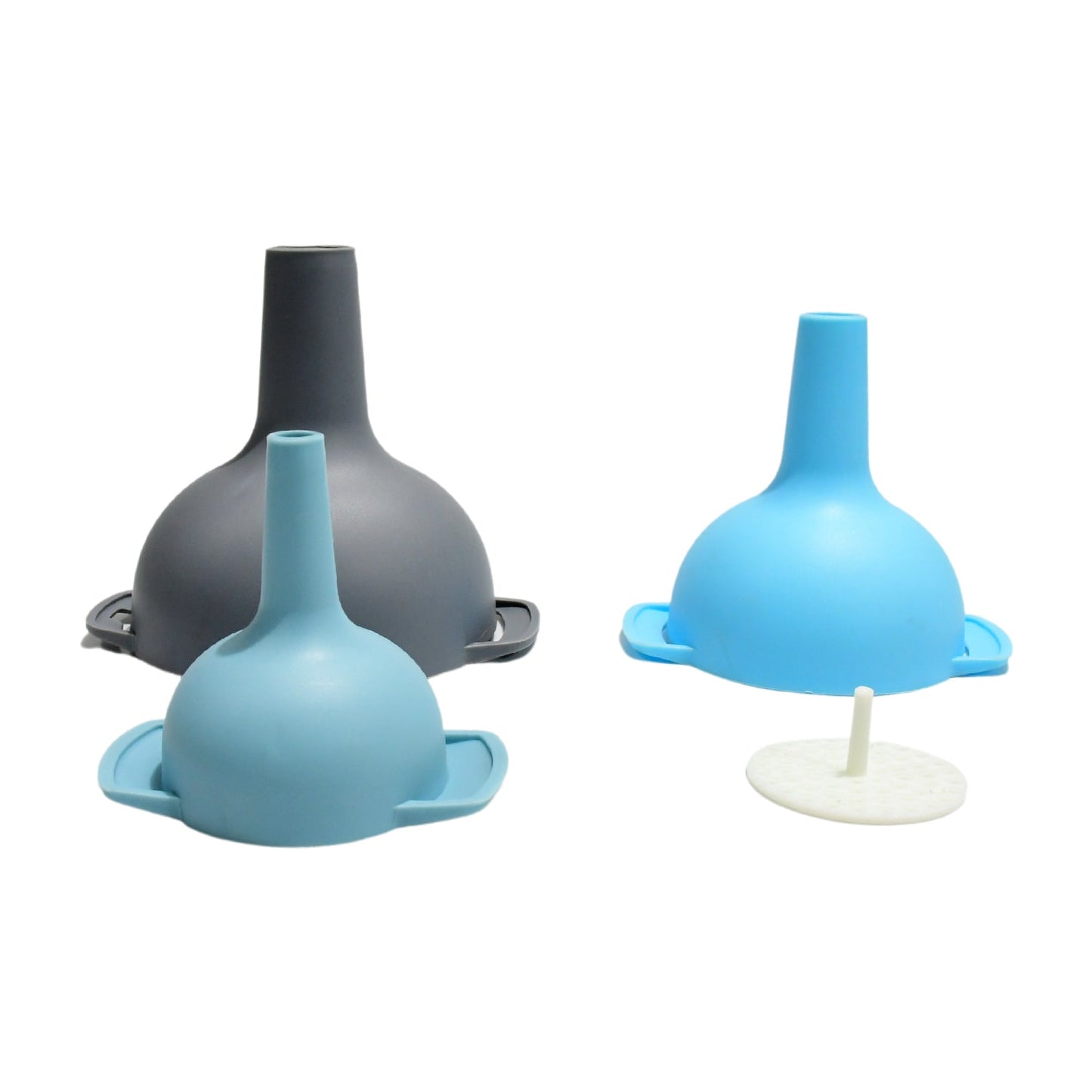 3-in-1 Kitchen Funnel Set – Food-Grade Plastic Funnels with Detachable Strainer for Liquids, Dry & Powder Ingredients