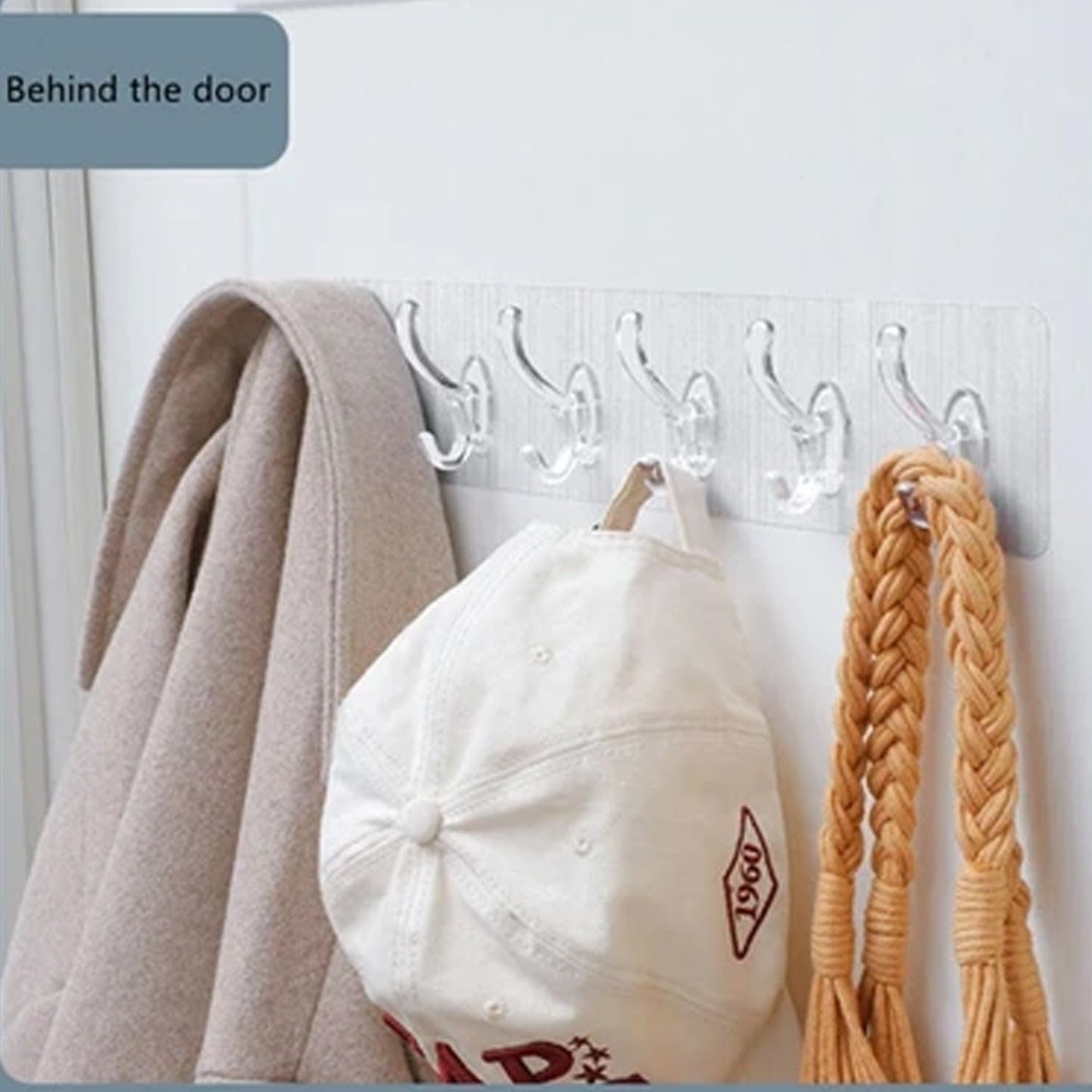 6 pcs Transparent Wall Hooks (1PCS) (X360)