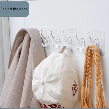 6 pcs Transparent Wall Hooks (1PCS) (X360)