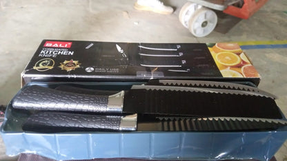 Stainless Steel Knife Set With Chef Peeler And Scissor (6 Pieces) (X340)