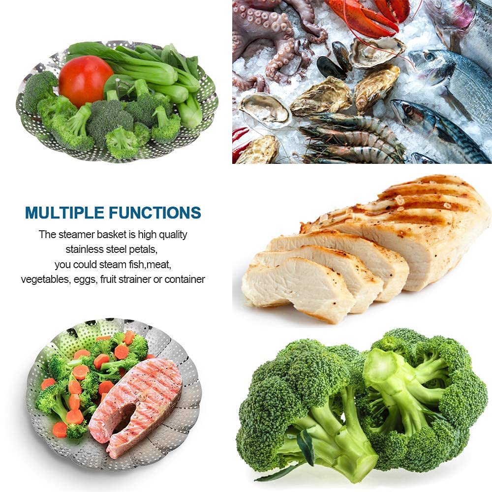 VEGETABLE STEAMER BASKET Big Size(9.5 inch) (1PCS)