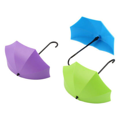Multipurpose Umbrella Key Hat Holder Wall Hanging Hook Multicolor (X655)