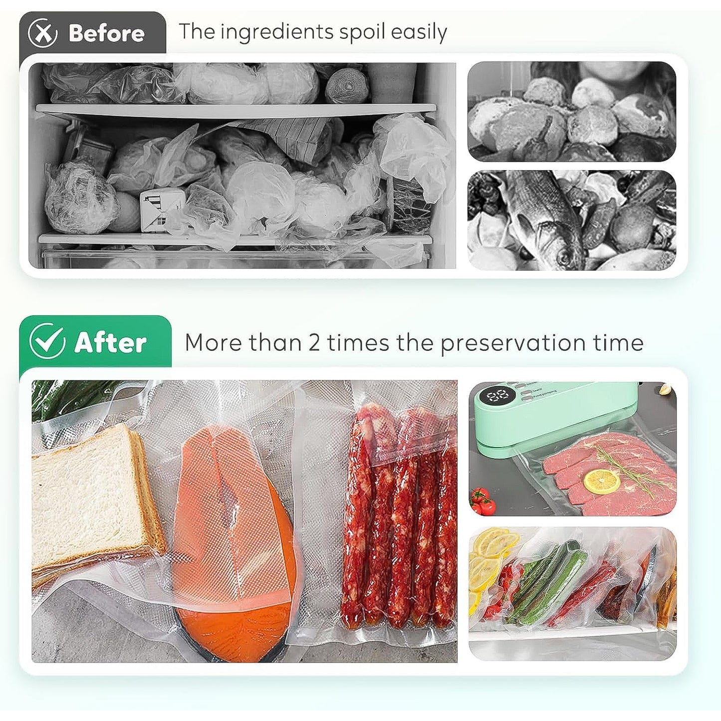 Rechargeable Electric Vacuum Sealer Machine (1PCS) (X7015)