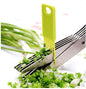 Multifunction Vegetable Stainless Steel Herbs Scissor With 5 Blades (X464)