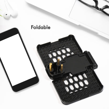 Multi-purpose Wall Holder Stand For Charging Mobile Just Fit In Socket And Hang ( Black ) (X846)