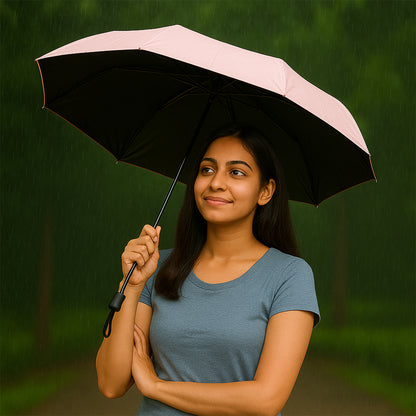 3-Fold Umbrella – UV & Rain Protection, Foldable Travel Umbrella for Children, Girls & Boys (1 Pc)