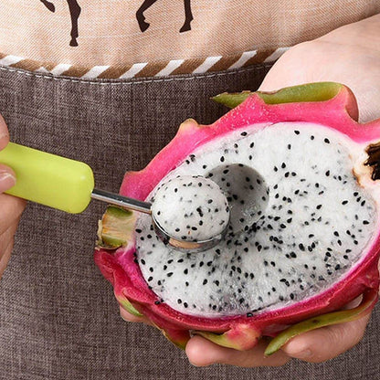 4-in-1 Stainless Steel Melon Baller & Seed Remover – Double-Sided Fruit Scooper for Watermelon, Sorbet & Dessert