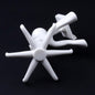 360° Rotating 6-Claw Kitchen Utensil Holder – Non-Punching Sticky Hook for Wall, Door, Bathroom (White, 1 Pc)