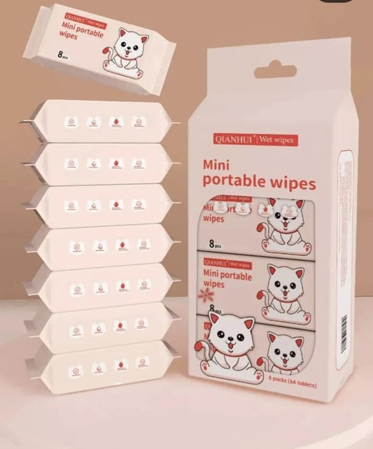 Mini Portable Wips ( 8 Packs )