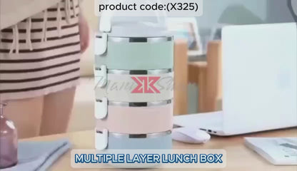 Multi Layer Stainless Steel Hot Lunch Box (4 Layer) (X325)