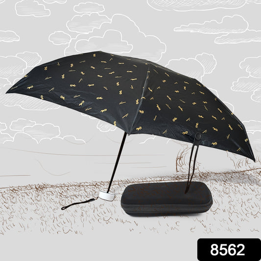3-Fold Umbrella – UV & Rain Protection, Cute Foldable Travel Umbrella for Children, Girls & Boys with Zip Case (1 Pc)
