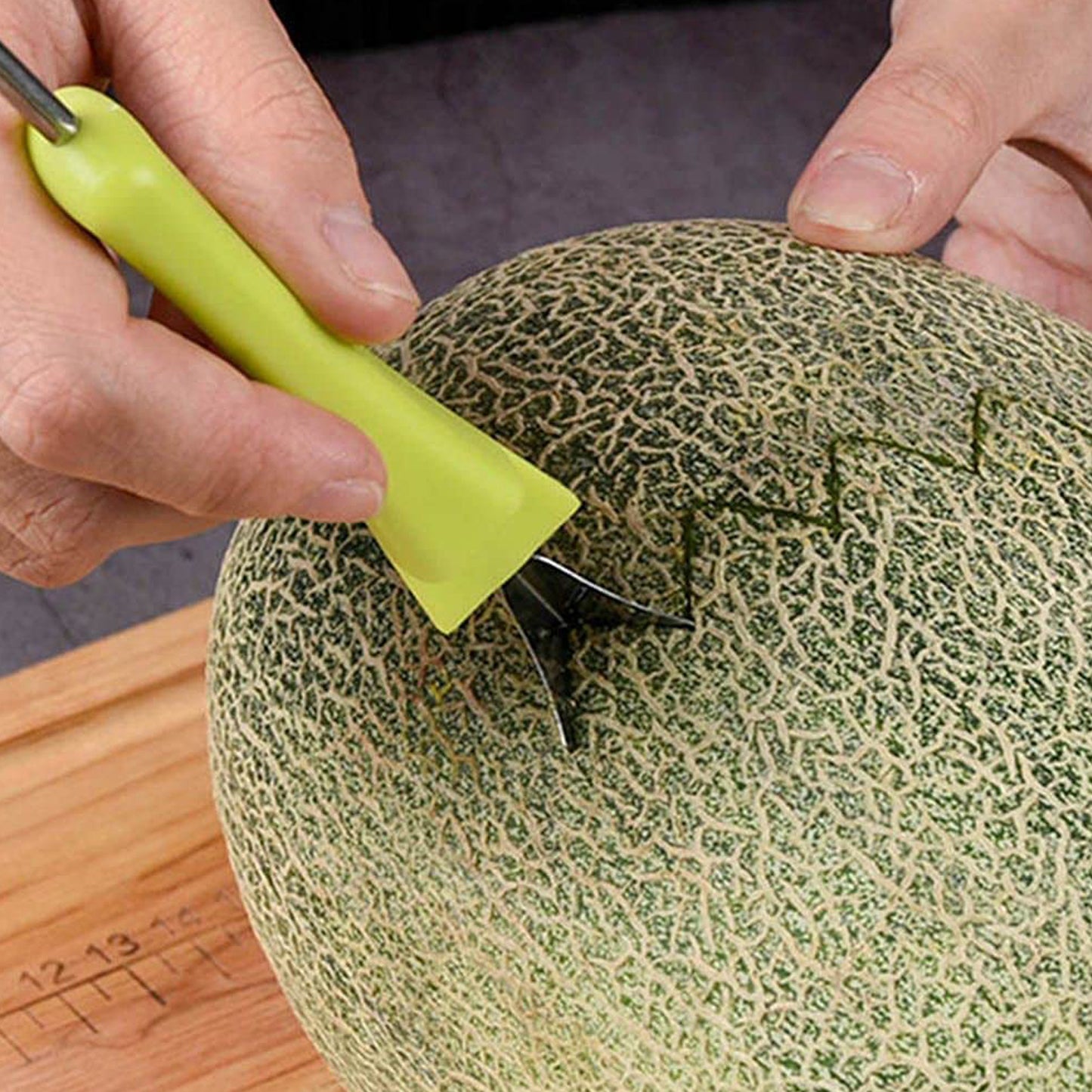 4-in-1 Stainless Steel Melon Baller & Seed Remover – Double-Sided Fruit Scooper for Watermelon, Sorbet & Dessert
